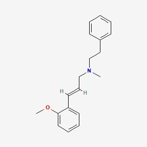 molecular formula C19H23NO B5440657 3-(2-methoxyphenyl)-N-methyl-N-(2-phenylethyl)-2-propen-1-amine 
