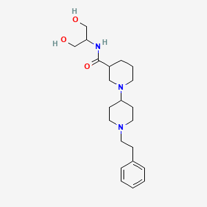 molecular formula C22H35N3O3 B5440665 N-[2-hydroxy-1-(hydroxymethyl)ethyl]-1'-(2-phenylethyl)-1,4'-bipiperidine-3-carboxamide 