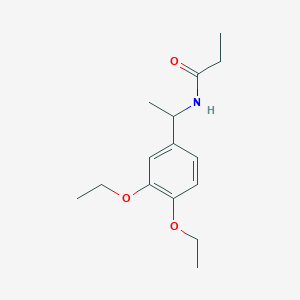 molecular formula C15H23NO3 B5440702 N-[1-(3,4-diethoxyphenyl)ethyl]propanamide 