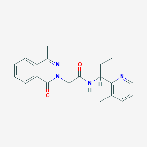 molecular formula C20H22N4O2 B5440710 2-(4-methyl-1-oxophthalazin-2(1H)-yl)-N-[1-(3-methylpyridin-2-yl)propyl]acetamide 