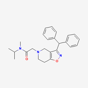 molecular formula C25H29N3O2 B5440719 2-[3-(diphenylmethyl)-6,7-dihydroisoxazolo[4,5-c]pyridin-5(4H)-yl]-N-isopropyl-N-methylacetamide 