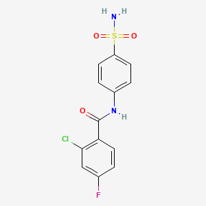 molecular formula C13H10ClFN2O3S B5440723 N-[4-(aminosulfonyl)phenyl]-2-chloro-4-fluorobenzamide 
