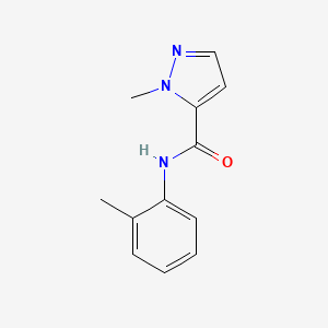 molecular formula C12H13N3O B5440730 1-methyl-N-(2-methylphenyl)-1H-pyrazole-5-carboxamide 