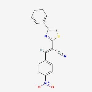 molecular formula C18H11N3O2S B5440749 3-(4-nitrophenyl)-2-(4-phenyl-1,3-thiazol-2-yl)acrylonitrile 