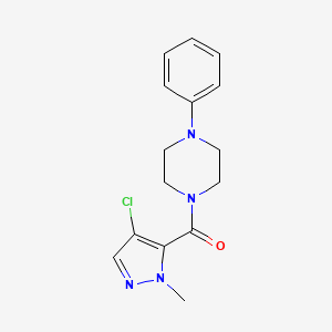 molecular formula C15H17ClN4O B5440751 1-[(4-chloro-1-methyl-1H-pyrazol-5-yl)carbonyl]-4-phenylpiperazine 