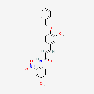 molecular formula C24H22N2O6 B5440793 3-[4-(benzyloxy)-3-methoxyphenyl]-N-(4-methoxy-2-nitrophenyl)acrylamide 