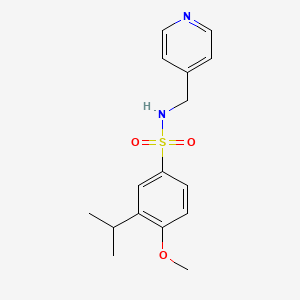 molecular formula C16H20N2O3S B5440832 3-isopropyl-4-methoxy-N-(4-pyridinylmethyl)benzenesulfonamide 