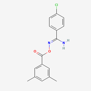 molecular formula C16H15ClN2O2 B5440836 4-chloro-N'-[(3,5-dimethylbenzoyl)oxy]benzenecarboximidamide 