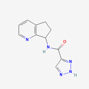 molecular formula C11H11N5O B5440851 N-(6,7-dihydro-5H-cyclopenta[b]pyridin-7-yl)-1H-1,2,3-triazole-5-carboxamide 