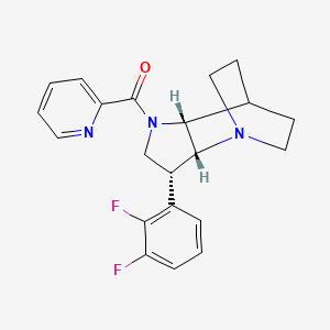 molecular formula C21H21F2N3O B5440869 (3R*,3aR*,7aR*)-3-(2,3-difluorophenyl)-1-(pyridin-2-ylcarbonyl)octahydro-4,7-ethanopyrrolo[3,2-b]pyridine 