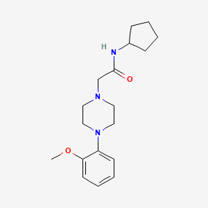 molecular formula C18H27N3O2 B5440871 N-cyclopentyl-2-[4-(2-methoxyphenyl)-1-piperazinyl]acetamide 