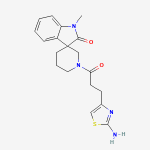 1'-[3-(2-amino-1,3-thiazol-4-yl)propanoyl]-1-methylspiro[indole-3,3'-piperidin]-2(1H)-one