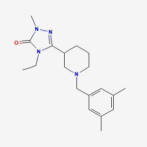 molecular formula C19H28N4O B5440921 5-[1-(3,5-dimethylbenzyl)piperidin-3-yl]-4-ethyl-2-methyl-2,4-dihydro-3H-1,2,4-triazol-3-one 