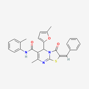 2-benzylidene-7-methyl-5-(5-methyl-2-furyl)-N-(2-methylphenyl)-3-oxo-2,3-dihydro-5H-[1,3]thiazolo[3,2-a]pyrimidine-6-carboxamide
