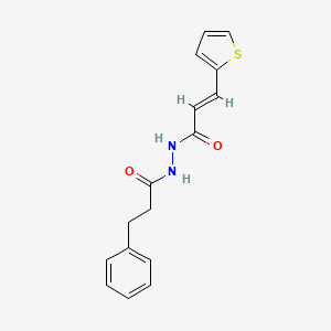molecular formula C16H16N2O2S B5440958 N'-(3-phenylpropanoyl)-3-(2-thienyl)acrylohydrazide 