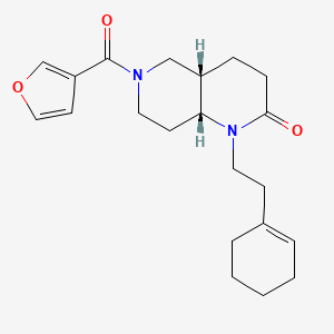 molecular formula C21H28N2O3 B5440965 (4aS*,8aR*)-1-(2-cyclohex-1-en-1-ylethyl)-6-(3-furoyl)octahydro-1,6-naphthyridin-2(1H)-one 