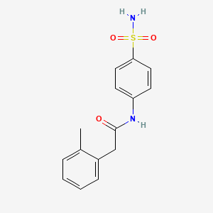 molecular formula C15H16N2O3S B5440976 N-[4-(aminosulfonyl)phenyl]-2-(2-methylphenyl)acetamide 