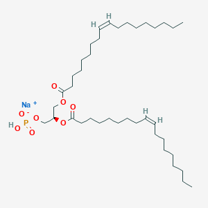 molecular formula C39H71Na2O8P B054410 sodium (2R)-2,3-bis[(9Z)-octadec-9-enoyloxy]propyl hydrogen phosphate CAS No. 116004-31-0