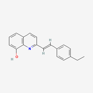 molecular formula C19H17NO B5441009 2-[2-(4-ethylphenyl)vinyl]-8-quinolinol 