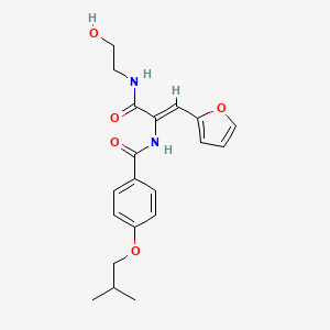 molecular formula C20H24N2O5 B5441015 N-(2-(2-furyl)-1-{[(2-hydroxyethyl)amino]carbonyl}vinyl)-4-isobutoxybenzamide 