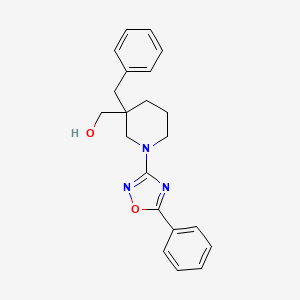 molecular formula C21H23N3O2 B5441018 [3-benzyl-1-(5-phenyl-1,2,4-oxadiazol-3-yl)piperidin-3-yl]methanol 