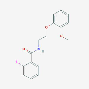 molecular formula C16H16INO3 B5441024 2-iodo-N-[2-(2-methoxyphenoxy)ethyl]benzamide 