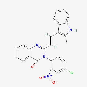 3-(4-chloro-2-nitrophenyl)-2-[2-(2-methyl-1H-indol-3-yl)vinyl]-4(3H)-quinazolinone