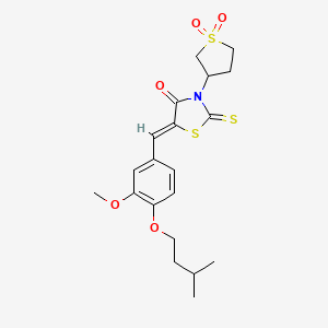 3-(1,1-dioxidotetrahydro-3-thienyl)-5-[3-methoxy-4-(3-methylbutoxy)benzylidene]-2-thioxo-1,3-thiazolidin-4-one