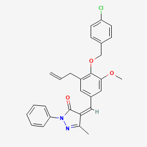 4-{3-allyl-4-[(4-chlorobenzyl)oxy]-5-methoxybenzylidene}-5-methyl-2-phenyl-2,4-dihydro-3H-pyrazol-3-one