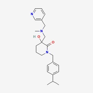 molecular formula C23H31N3O2 B5441073 3-hydroxy-1-(4-isopropylbenzyl)-3-{[methyl(pyridin-3-ylmethyl)amino]methyl}piperidin-2-one 