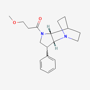 molecular formula C19H26N2O2 B5441089 (3R*,3aR*,7aR*)-1-(3-methoxypropanoyl)-3-phenyloctahydro-4,7-ethanopyrrolo[3,2-b]pyridine 