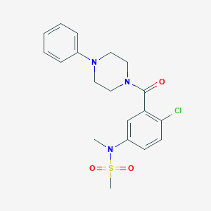 N-{4-chloro-3-[(4-phenyl-1-piperazinyl)carbonyl]phenyl}-N-methylmethanesulfonamide