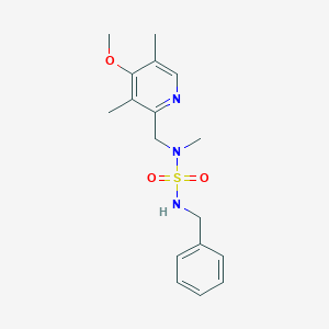 molecular formula C17H23N3O3S B5441114 N'-benzyl-N-[(4-methoxy-3,5-dimethylpyridin-2-yl)methyl]-N-methylsulfamide 