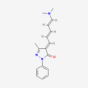 molecular formula C17H19N3O B5441118 4-[5-(dimethylamino)-2,4-pentadien-1-ylidene]-5-methyl-2-phenyl-2,4-dihydro-3H-pyrazol-3-one 