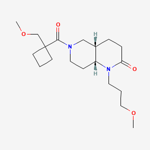molecular formula C19H32N2O4 B5441120 (4aS*,8aR*)-6-{[1-(methoxymethyl)cyclobutyl]carbonyl}-1-(3-methoxypropyl)octahydro-1,6-naphthyridin-2(1H)-one 