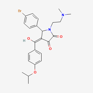 molecular formula C24H27BrN2O4 B5441134 5-(4-bromophenyl)-1-[2-(dimethylamino)ethyl]-3-hydroxy-4-(4-isopropoxybenzoyl)-1,5-dihydro-2H-pyrrol-2-one 