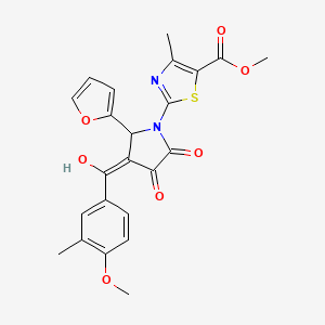 methyl 2-[2-(2-furyl)-4-hydroxy-3-(4-methoxy-3-methylbenzoyl)-5-oxo-2,5-dihydro-1H-pyrrol-1-yl]-4-methyl-1,3-thiazole-5-carboxylate