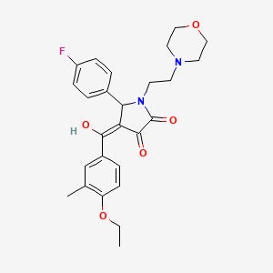 molecular formula C26H29FN2O5 B5441141 4-(4-ethoxy-3-methylbenzoyl)-5-(4-fluorophenyl)-3-hydroxy-1-[2-(4-morpholinyl)ethyl]-1,5-dihydro-2H-pyrrol-2-one 