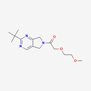 molecular formula C15H23N3O3 B5441142 2-tert-butyl-6-[(2-methoxyethoxy)acetyl]-6,7-dihydro-5H-pyrrolo[3,4-d]pyrimidine 