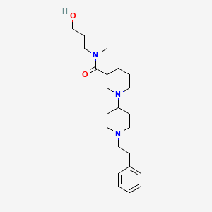 molecular formula C23H37N3O2 B5441160 N-(3-hydroxypropyl)-N-methyl-1'-(2-phenylethyl)-1,4'-bipiperidine-3-carboxamide 