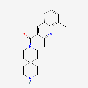 molecular formula C21H27N3O B5441162 3-[(2,8-dimethyl-3-quinolinyl)carbonyl]-3,9-diazaspiro[5.5]undecane dihydrochloride 