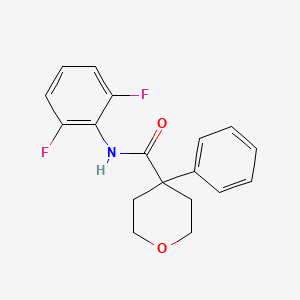 molecular formula C18H17F2NO2 B5441198 N-(2,6-difluorophenyl)-4-phenyltetrahydro-2H-pyran-4-carboxamide 