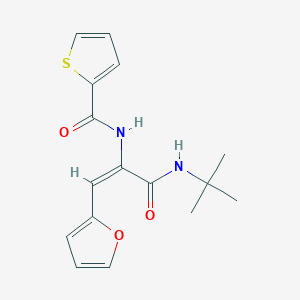 molecular formula C16H18N2O3S B5441219 N-[1-[(tert-butylamino)carbonyl]-2-(2-furyl)vinyl]-2-thiophenecarboxamide 