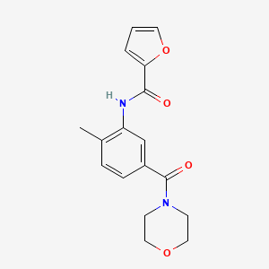molecular formula C17H18N2O4 B5441245 N-[2-methyl-5-(4-morpholinylcarbonyl)phenyl]-2-furamide 