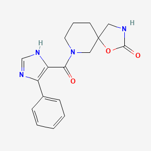 molecular formula C17H18N4O3 B5441259 7-[(4-phenyl-1H-imidazol-5-yl)carbonyl]-1-oxa-3,7-diazaspiro[4.5]decan-2-one 