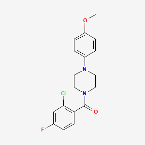 molecular formula C18H18ClFN2O2 B5441262 1-(2-chloro-4-fluorobenzoyl)-4-(4-methoxyphenyl)piperazine 