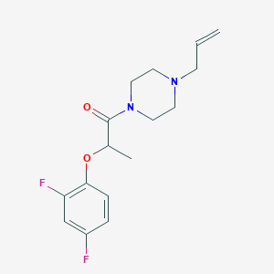molecular formula C16H20F2N2O2 B5441269 1-allyl-4-[2-(2,4-difluorophenoxy)propanoyl]piperazine 