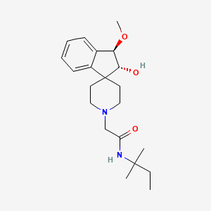 N-(1,1-dimethylpropyl)-2-[(2R*,3R*)-2-hydroxy-3-methoxy-2,3-dihydro-1'H-spiro[indene-1,4'-piperidin]-1'-yl]acetamide