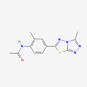 molecular formula C13H13N5OS B5441290 N-[2-methyl-4-(3-methyl[1,2,4]triazolo[3,4-b][1,3,4]thiadiazol-6-yl)phenyl]acetamide 
