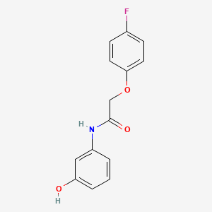 molecular formula C14H12FNO3 B5441316 2-(4-fluorophenoxy)-N-(3-hydroxyphenyl)acetamide 